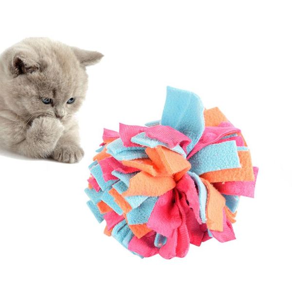 

cat toys cloth strip colorful pet