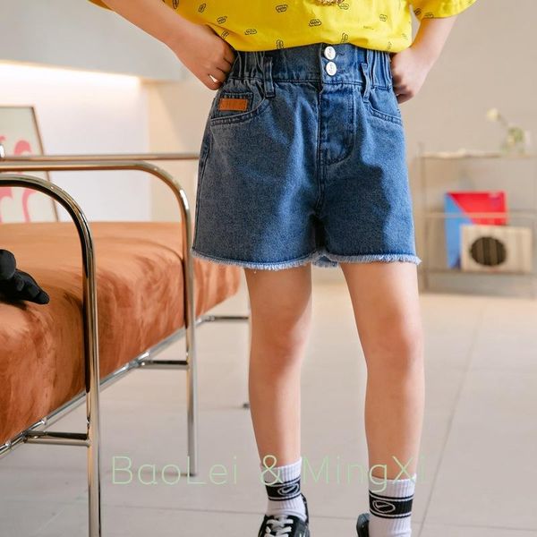 

shorts 2021 fashion girls boys denim spring kids clothes 4-9 years b, Black