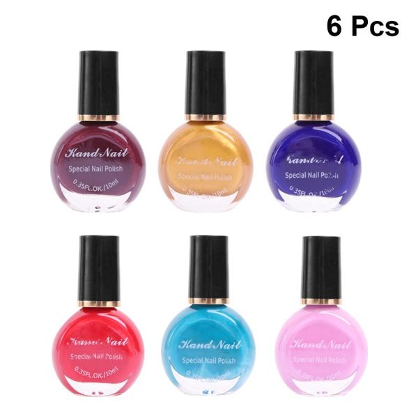 

nail polish 6pcs stamping art long-lasting varnish diy printing
