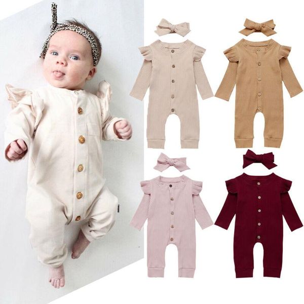 

jumpsuits born baby girl boy 2pcs autumn clothes set knitted romper jumpsuit outfits, Blue