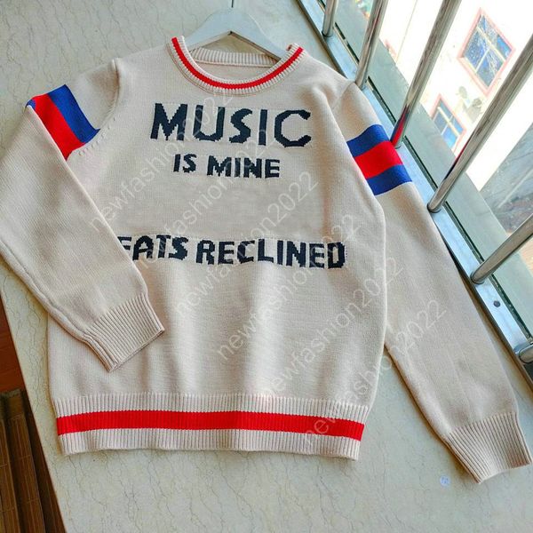 

europe designer sweaters retro classic luxury sweatshirt men arm letter embroidery round neck comfortable jumper g 100 wool jumper crewneck, Black