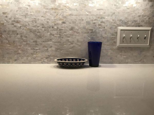 

art3d wall stickers 6-pack peel and stick mother of pearl shell tile for kitchen backsplashes,30x30cm white brick