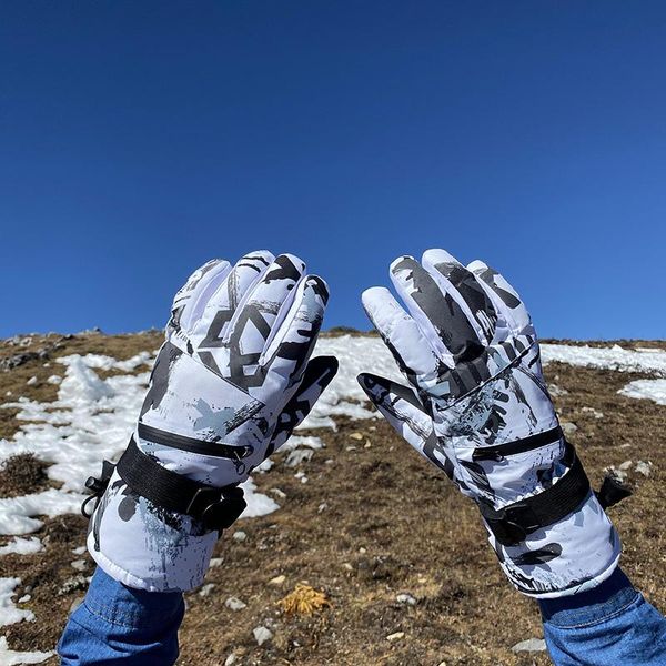 

ski gloves winter waterproof women outdoor warm touch screen plus velvet gant chauffant sports entertainment ef50st