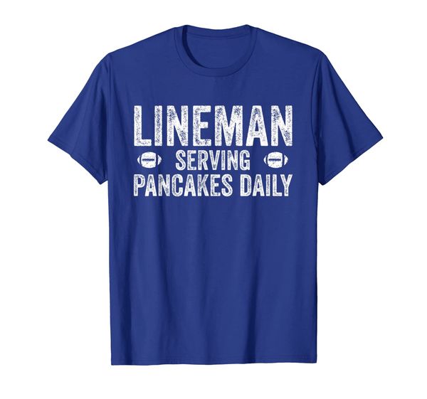 

Football Lineman Shirt - Serving Pancakes Daily, White;black