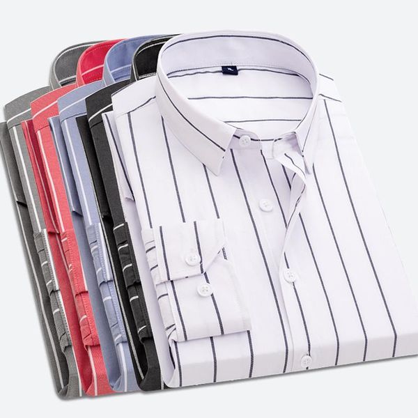 

spring and autumn thin men's korean new long sleeve shirt striped shirt youth student handsome, White;black