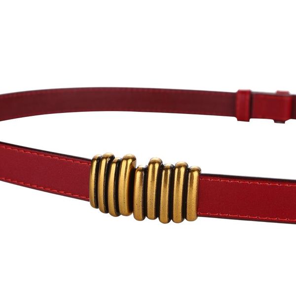 

belts 2021 thin leather belt women's accessories sweater vest dressed trend all-match double buckle ladies'belt, Black;brown