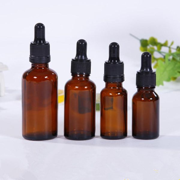 

storage bottles & jars 5/10/15/20/30/50 ml amber glass liquid reagent pipette bottle eye dropper drop jar