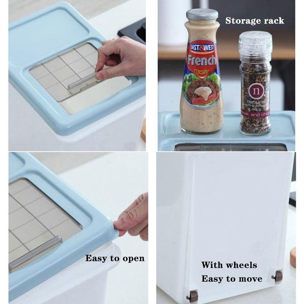 

storage bottles & jars kitchen rice bucket box 10kg tank jar flour