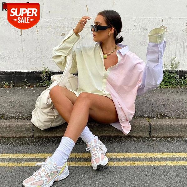 

Sweets Macaron Color Turn Down Neck Women Blouses 2020 Harajuku Single Buttons Long Sleeve Vintage Panelled Shirt Tops Blusas #6B9S, White