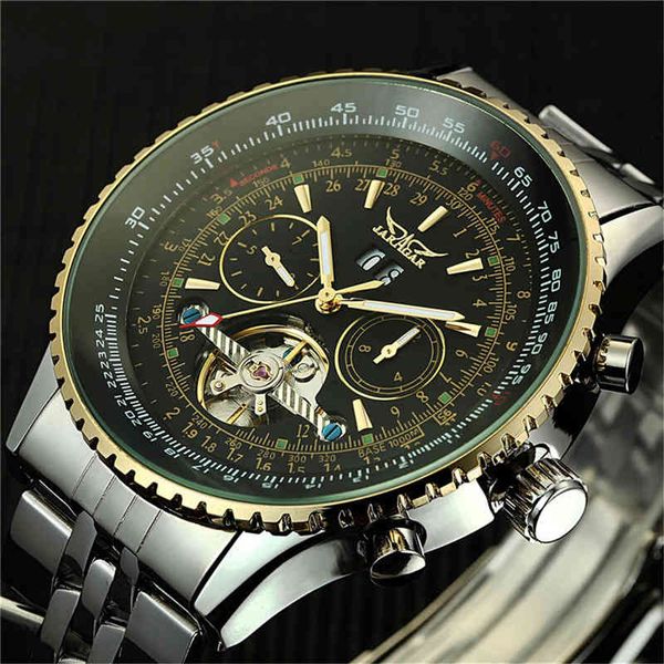 

luxury watches day/moon tours men mechanical automatic self-wind s masculino set, Slivery;brown
