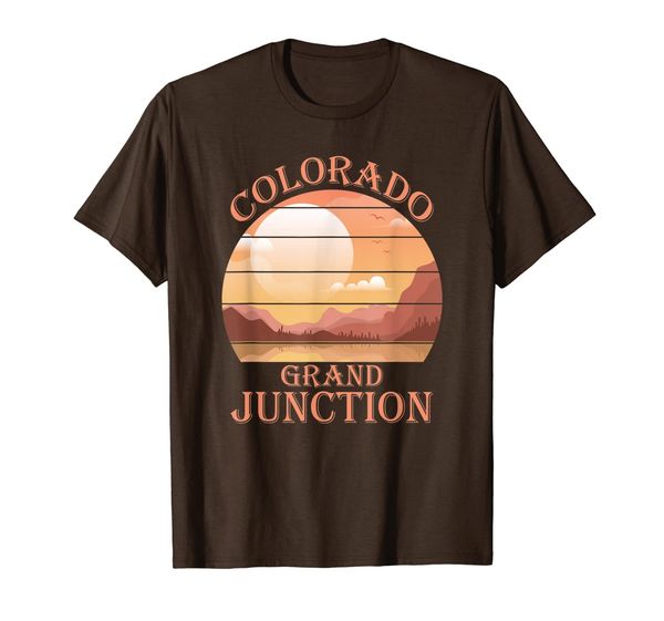 

grand junction colorado mountain graphic t-shirt souvenir, White;black