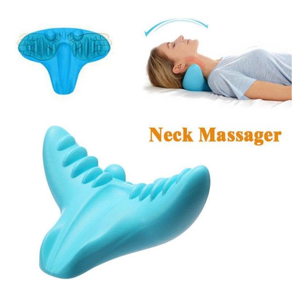 

pillow neck & shoulder massage relaxer pain relief rest back spine support relaxing ease cushion