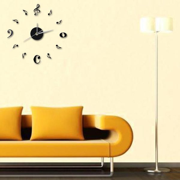 

acrylic modern diy wall clock 3d mirror surface sticker home office decor