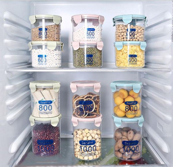 

storage bottles & jars kitchen sealed jar with lid plastic snack box for whole grains milk powder
