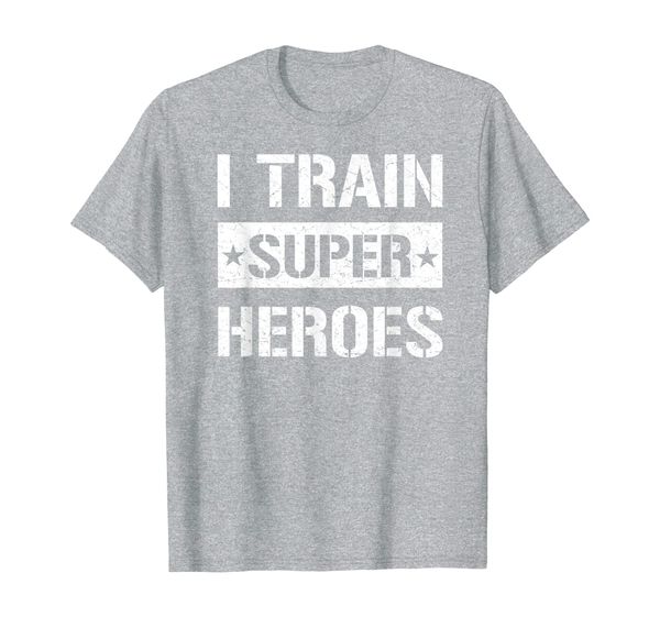 

mens i train superheroes t-shirt, White;black