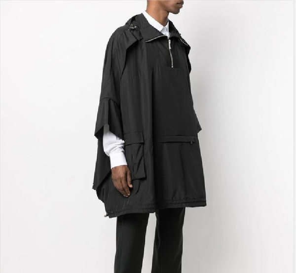 

men's trench coats s-6xl2021 jacket korean version personality hip-hop windbreaker nightclub hooded loose medium to long cape, Tan;black