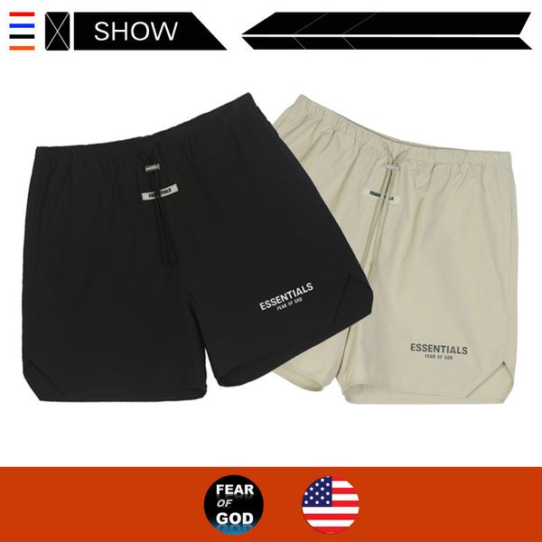 

chao brand fear of godd shorts fog essentials 3m reflective nylon shorts for men and women, Black