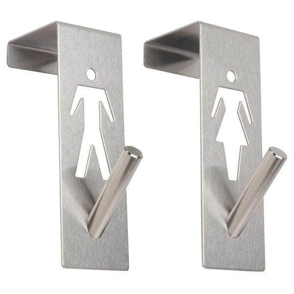 

hooks & rails 1 pair door household hole hat towel storage hangers