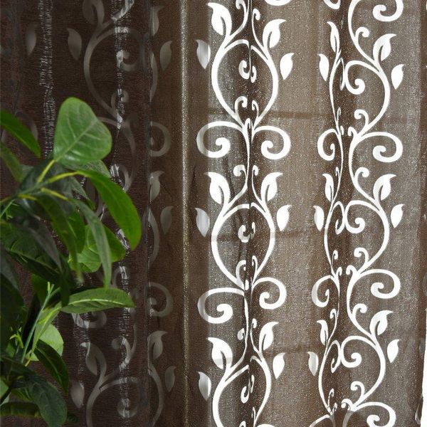 

curtain & drapes 100 * 200cm /100 250cm flower vine bubble scissors screens panel living room jacquard door fabric