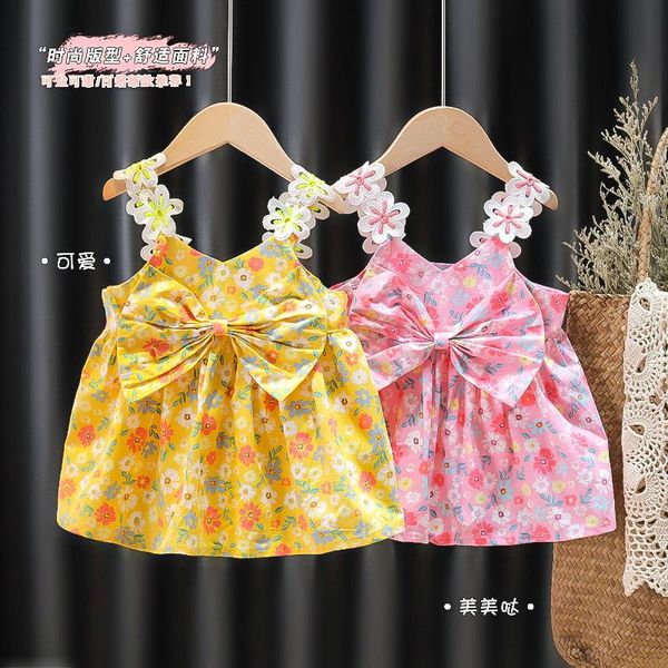 

girl's dresses girl baby dress summer princess floral, Red;yellow