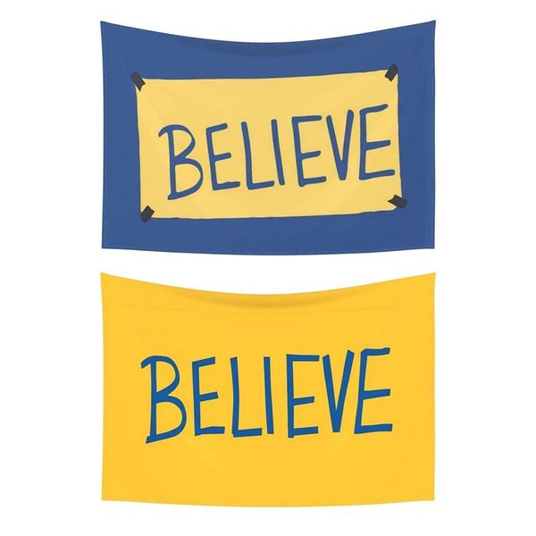 

tapestries believe poster aesthetic small art wall hanging throw tapestry for bedroom living room tapestrys