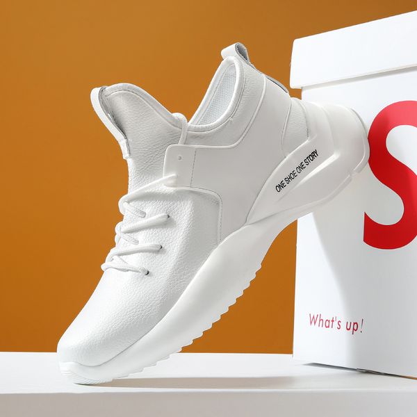 

men running shoes lightweight sneakers breathable leather cushioning fitness sports shoes jogging walking athletics shoes
