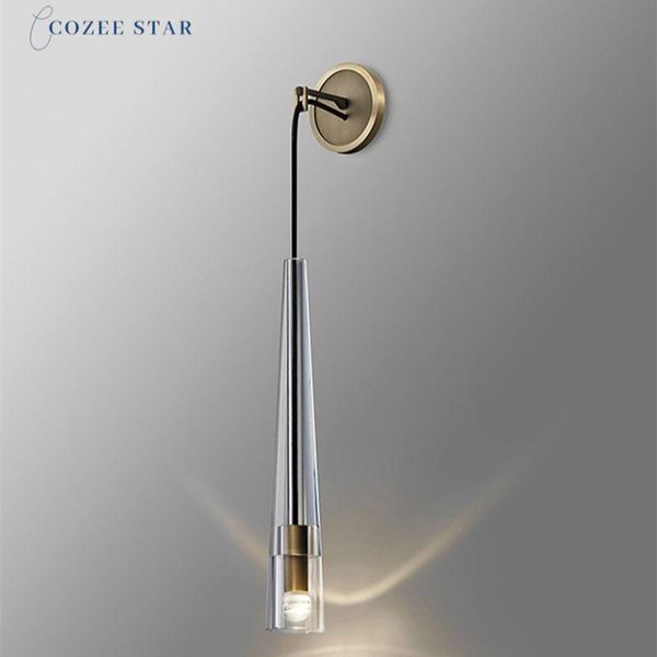 

wall lamp luxury led lamps modern copper crystal sconce home decoration bedroom living room study indoor lighting fixture