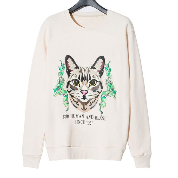 

fashion stylist mens sweatshirt jacket 2020 winter super soft sweashirts men women pullover long sleeve hip hop cat sweat shirt, Black