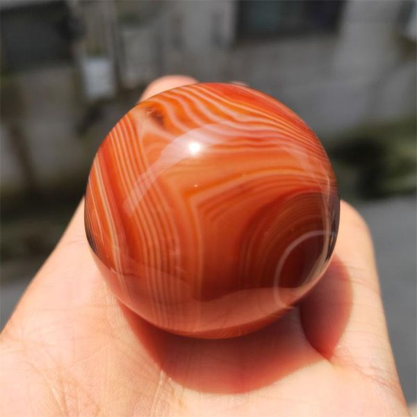 

decorative objects & figurines 1pcs natural sardonyx agate crystal ball carnelian quartz sphere orb gem stone healing 30-45mm