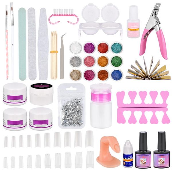 

nail art kits diy tool kit acrylic liquid glitter powder tips brush home manicure beauty tools set
