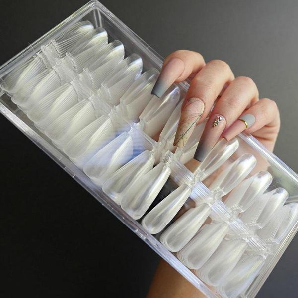 

false nails 1 box 240 nail supplies,clear full cover tips,press on supplies, long coffin clear nails, stick tips, Red;gold