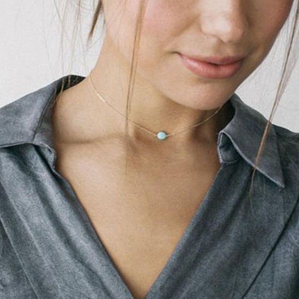 

chokers turquoise choker necklace dainty simple delicate, Golden;silver
