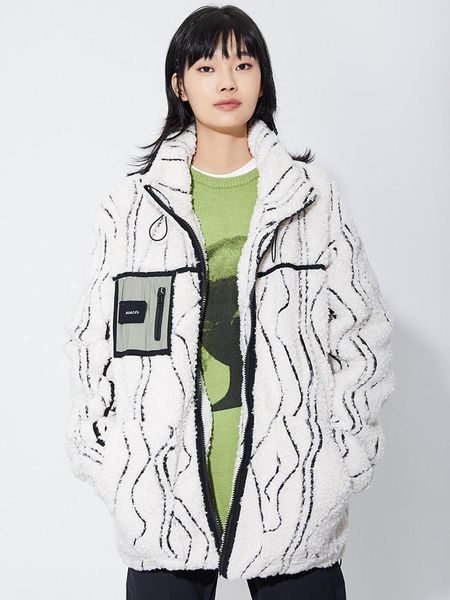 

women's fur & faux winter jacket coat women sheepskin teddy bear outerwear, Black