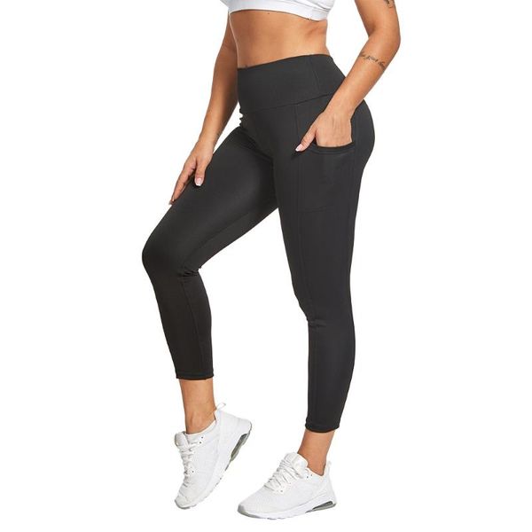 

women high waist black yoga pants sport scrunch yoga legging for women with pockets workout running training sweat pants, White;red