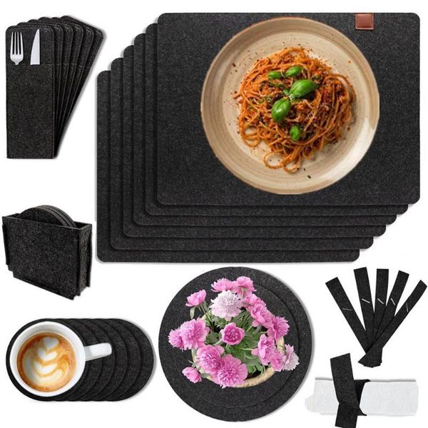 

mats & pads washable dark gray glass mugs placemat for canteen table mat