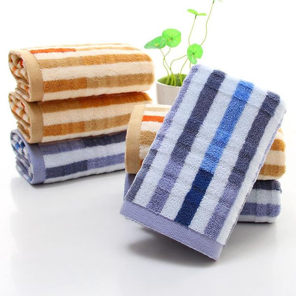 

t155a new brown blue stripe men women cotton home l bath towel face towel