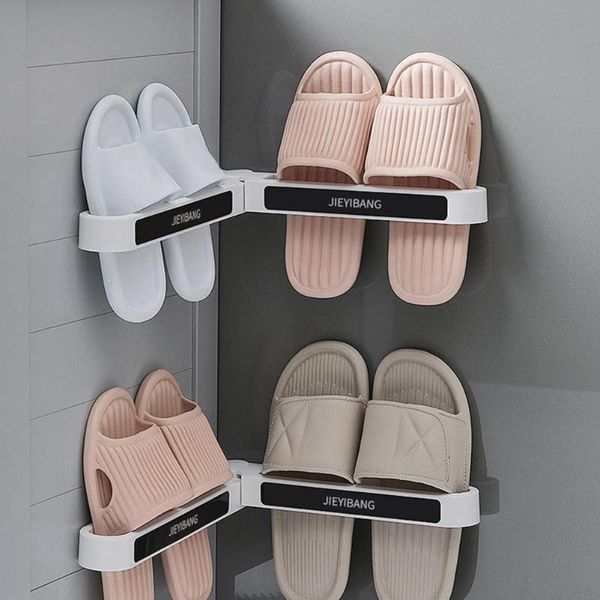 

clothing & wardrobe storage slipper rack towel hanger wall-mounted shoes punch slippers holder delicate design