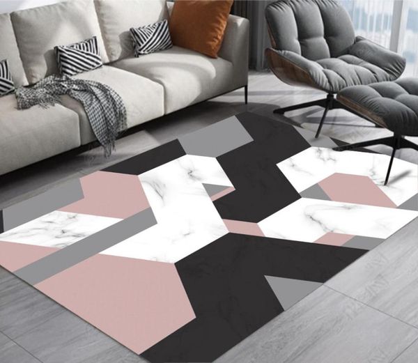 

wallpapers modern pink fashion geometric polygonal floor mat 3d painting wallpaper