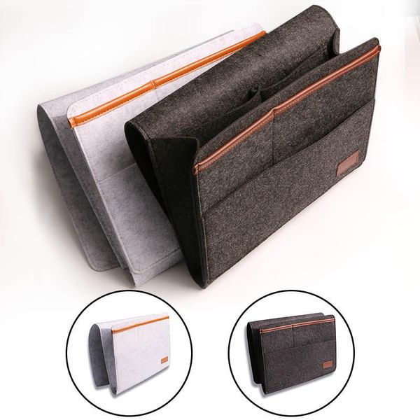 

multifunction wool felt bedside sofa hanging holder storage organizer bag magazine tv remote storage bag pocket bed desk