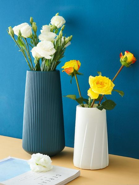 

vases simple european small vase home living room flower arrangement dried decoration office hydroponic plant plastic bottle