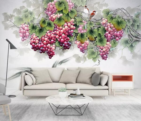 

wallpapers bacal po wallpaper 3d fruit spray wall painting kitchen restaurant self-adhesive waterproof thicken stickers