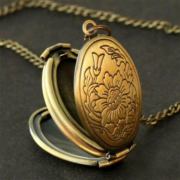

pendant necklaces women's necklace magic po enlarged box memorial gift pocket watch women, Silver