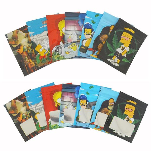 

ziplock bags clear window 6x8cm resealable candy zip lock pouches aluminum mylar foil herb customized printed 2 grams