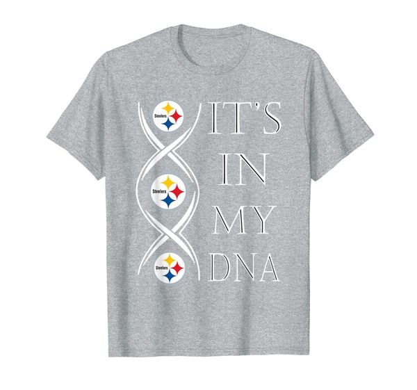 

It's In My DNA Football Team Pittsburgh-Steeler Fan T-Shirt, White;black