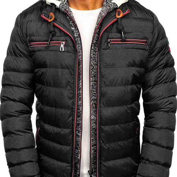 

zogaa fashionable men's hooded winter warm cotton jacket 210913, Black