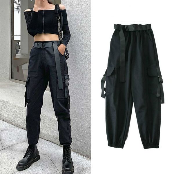 

spring high-waisted pants loose joggers women streetwear mqka, Black;white