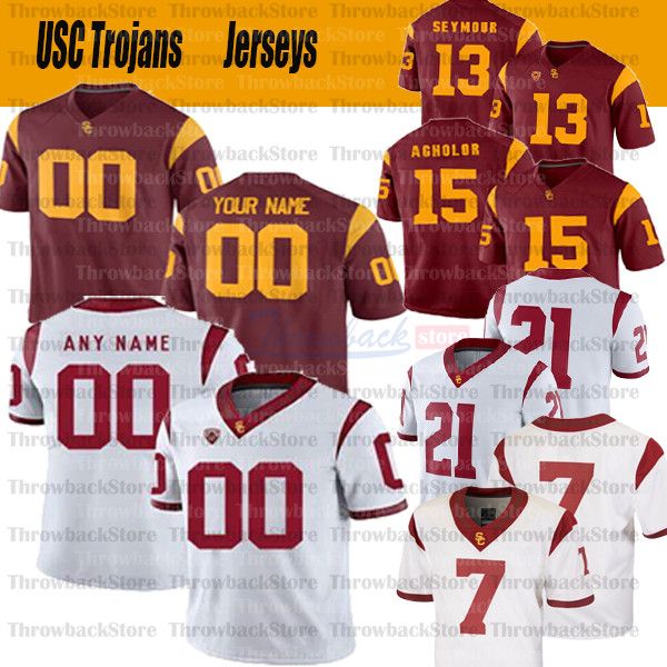 

custom usc trojans #6 cody kessler #7 tj mcdonald #9 marqise lee #55 willie mcginest jerseys, Black