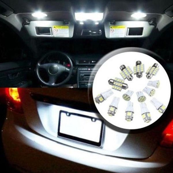 

working light 13x car interior led lights for dome license plate lamp 12v accessories kit q39f