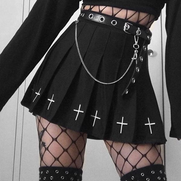 

skirts women's skirt oversized casual harajuku gothic cotton loose kpop aesthetic korean style black drop streetwear clothes