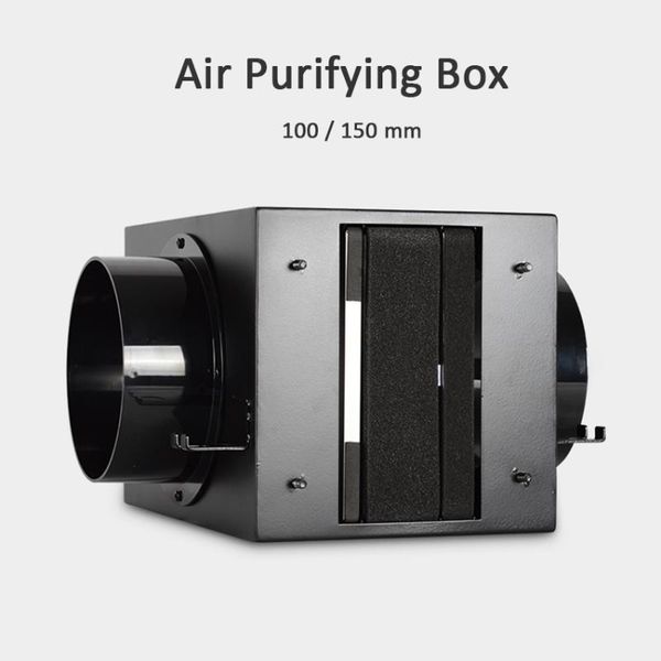 

ventilation air purifying box 100/150mm with activated carbon metal air purifier high efficient hepa filter to remove pm2.5